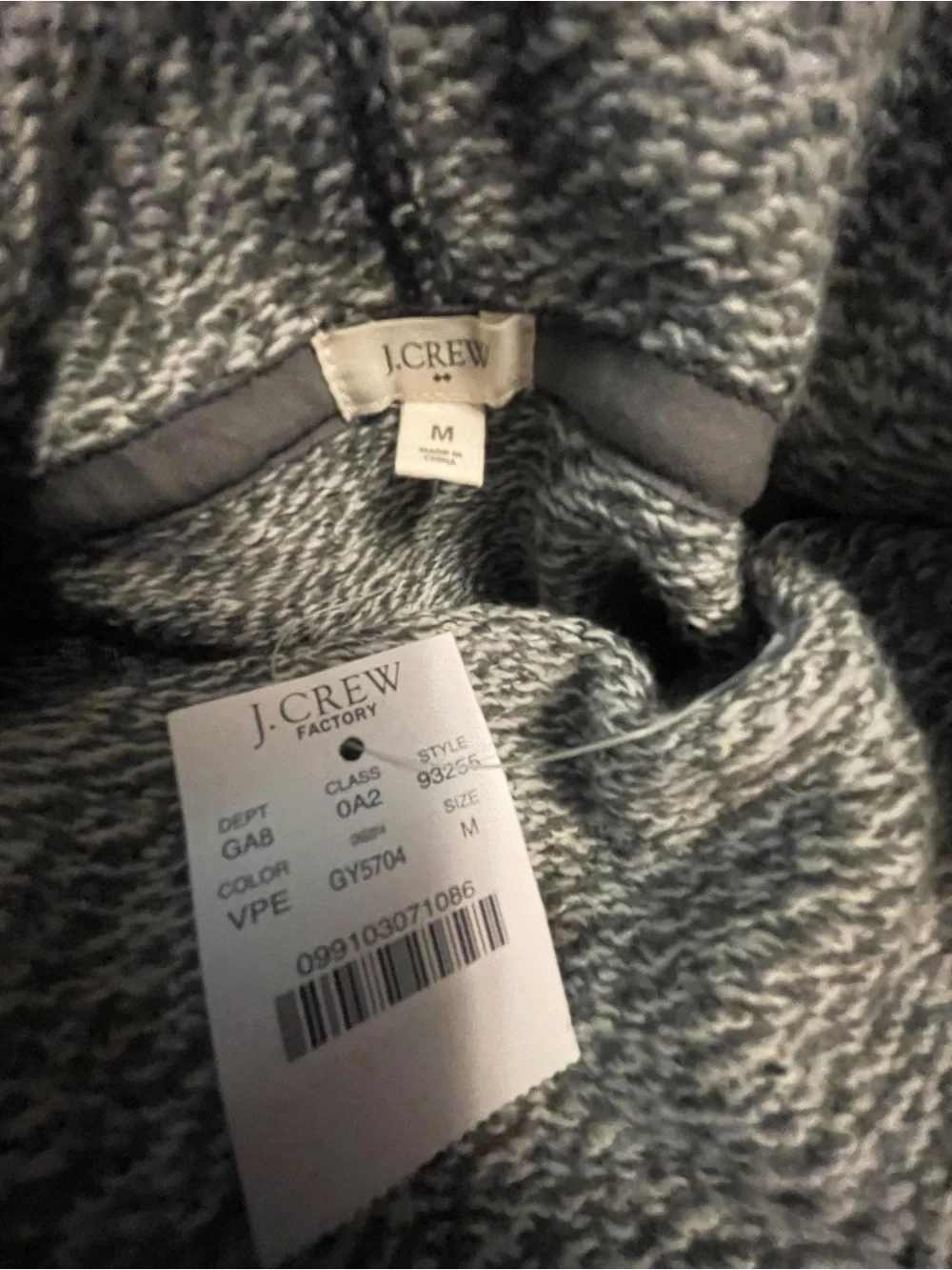 J. Crew NWT Heather Soft Gray Cowl Neck Pullover Sweatshirt Tunic